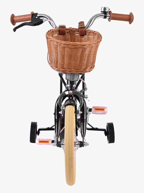 Volare Excellent Fahrrad mit Korb 14 Zoll, Schwarz