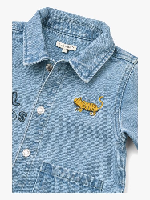 LIEWOOD Kinsley Placement Denim Jeansjacke, Cool Kids/Light Blue Denim