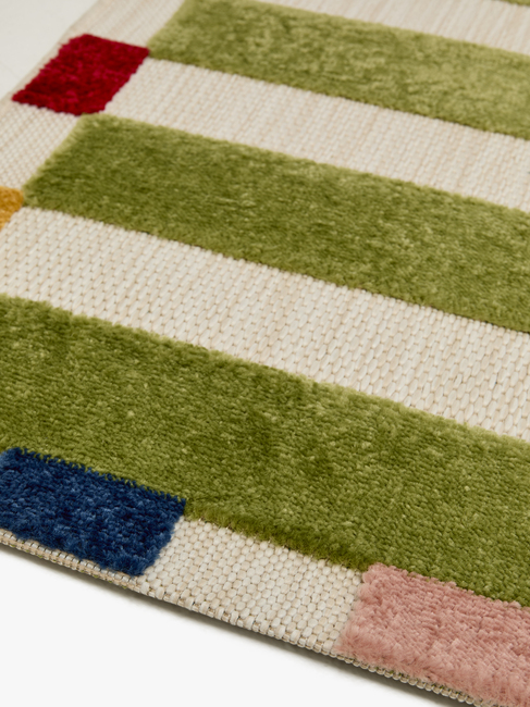 Minitude ARCADE Teppich 120 x 170 cm, Grün JOL001-STRIP-G10-4785_3b.jpg