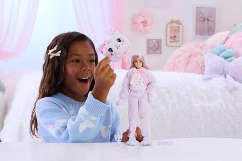 Barbie Cutie Reveal Sweet Bows Puppe Kätzchen, Lila