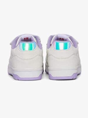 Hummel Camden Jr Sneaker Für Kinder – Lavender, Größe 28 EU, Mit Klettverschluss & Stoßdämpfender EVA-Sohle