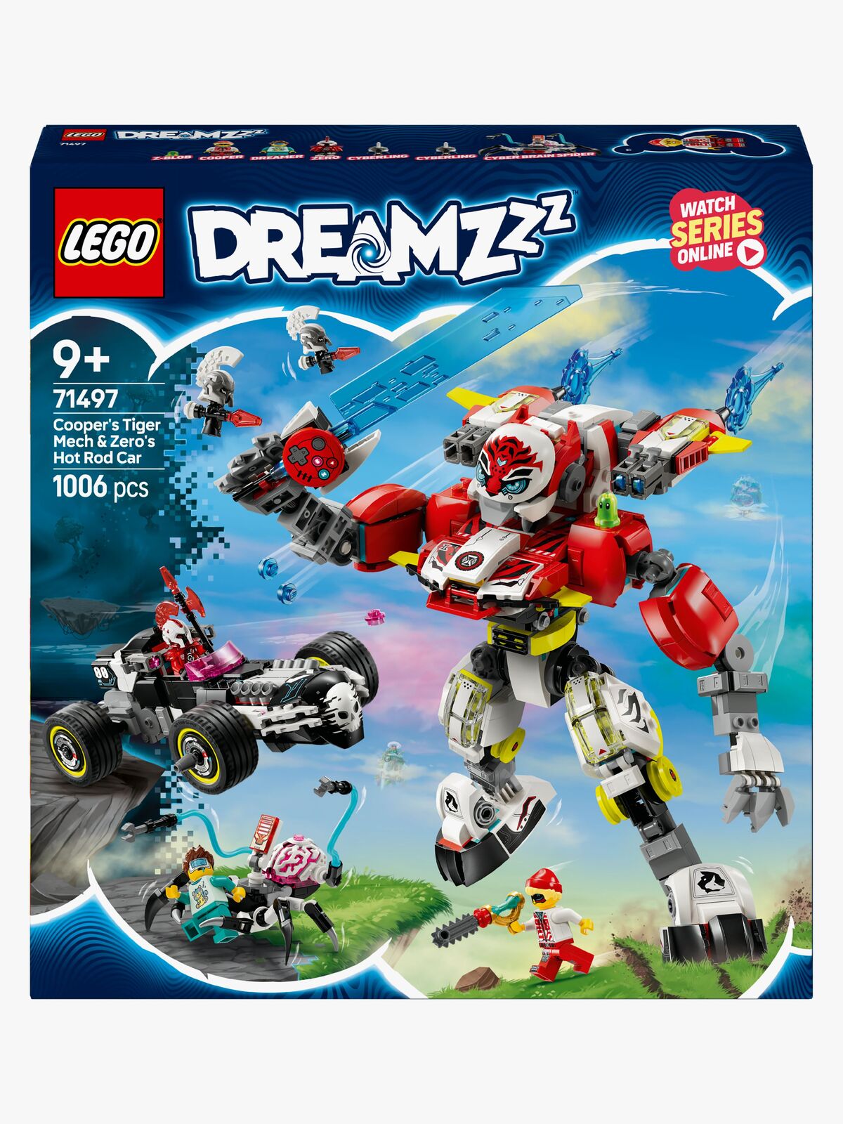 LEGO DREAMZzz 71497 Coopers Tiger-Mech und Zero's Hot Rod Auto