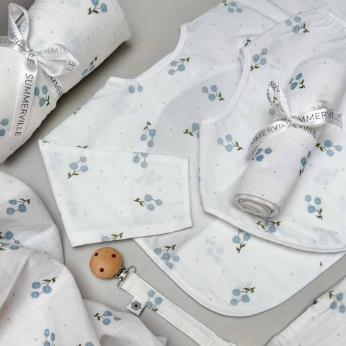 Summerville Organic Lätzchen mit Ärmeln, Bluebell
