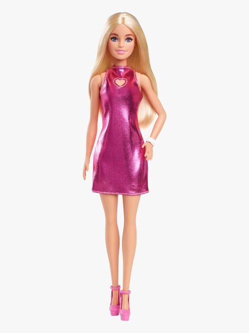 Barbie Fashionista Puppe mit Blonden Haaren & Pinkem Kleid
