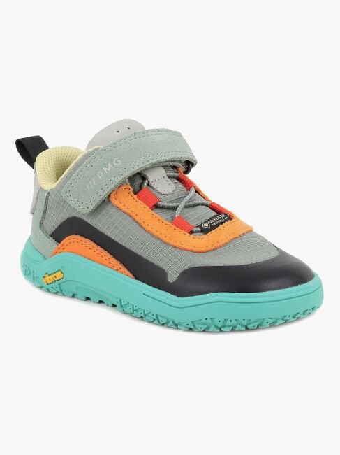 Primigi Pyr GTX Barefoot Sneaker, Green/Orange