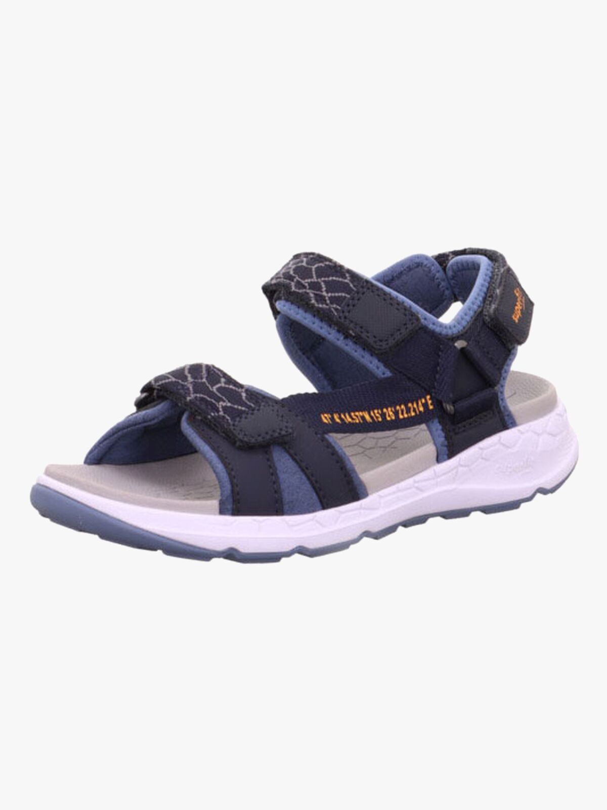 Superfit Criss Cross Sandalen, Blau/Orange
