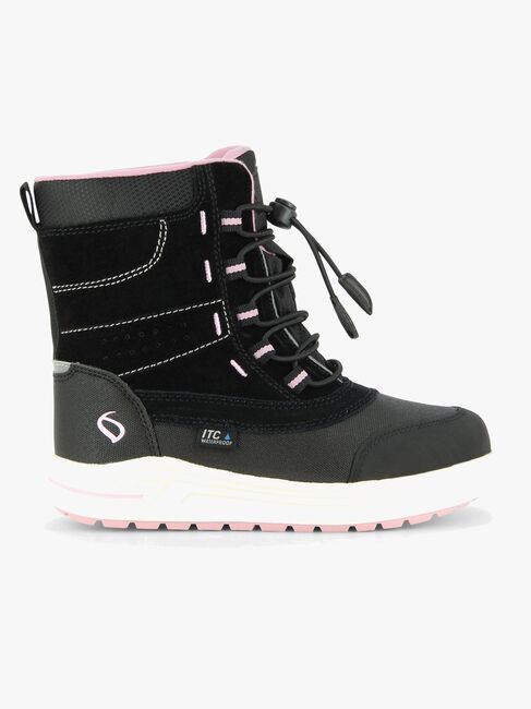 Leaf Jaren Winterstiefel, Schwarz/Rosa