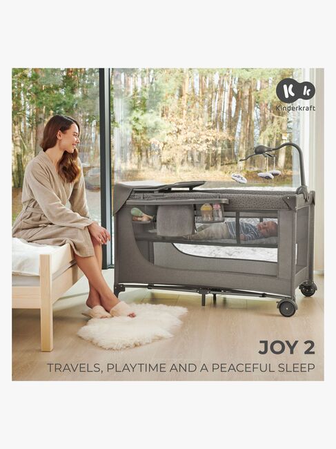 Kinderkraft JOY 2 Reisebett mit Zubehör, Beige