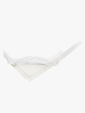 BabyMatex Satin Spannbettlaken 90 x 200 cm, Weiß