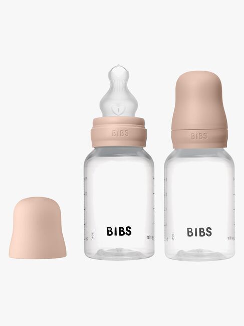 BIBS Slow Flow Fläschchen Silikon 2er-Pack 150 ml, Blush