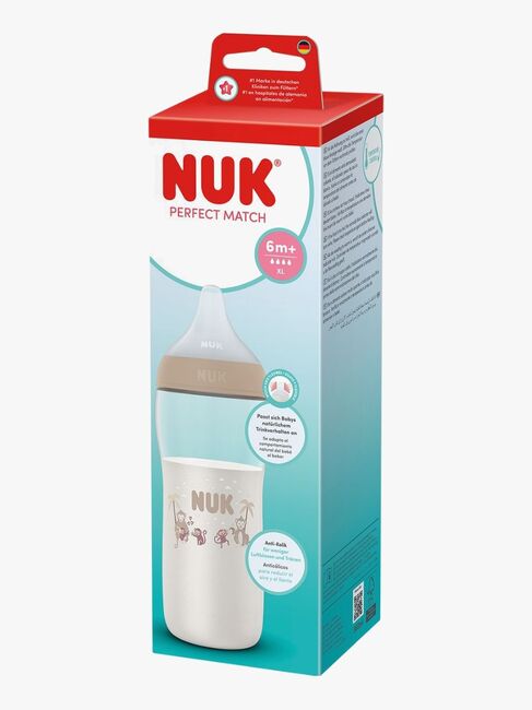 NUK Perfect Match Babyflasche 360 ml, Monkey