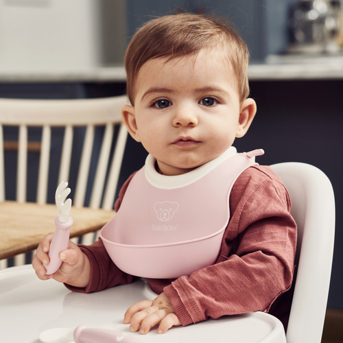 BabyBjörn Lätzchen Klein 2er Pack, Powder Green/Powder Pink