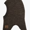Mikk-Line Schlupfmütze Merinowolle, Dark Brown Melange