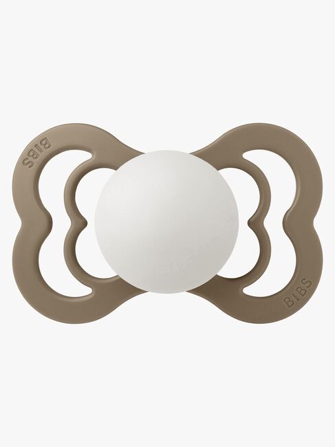 BIBS Supreme Schnuller Silikon Gr. 2, Dark Oak Glow