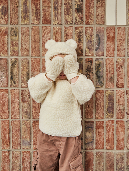 BINIBAMBA Merino Fäustlinge, Milk