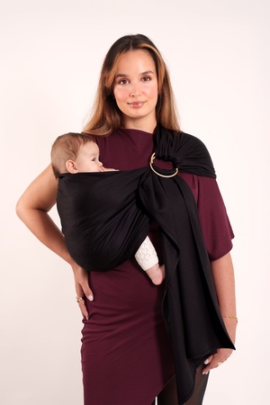 Love Radius No Knot Woven Tragetuch, Black