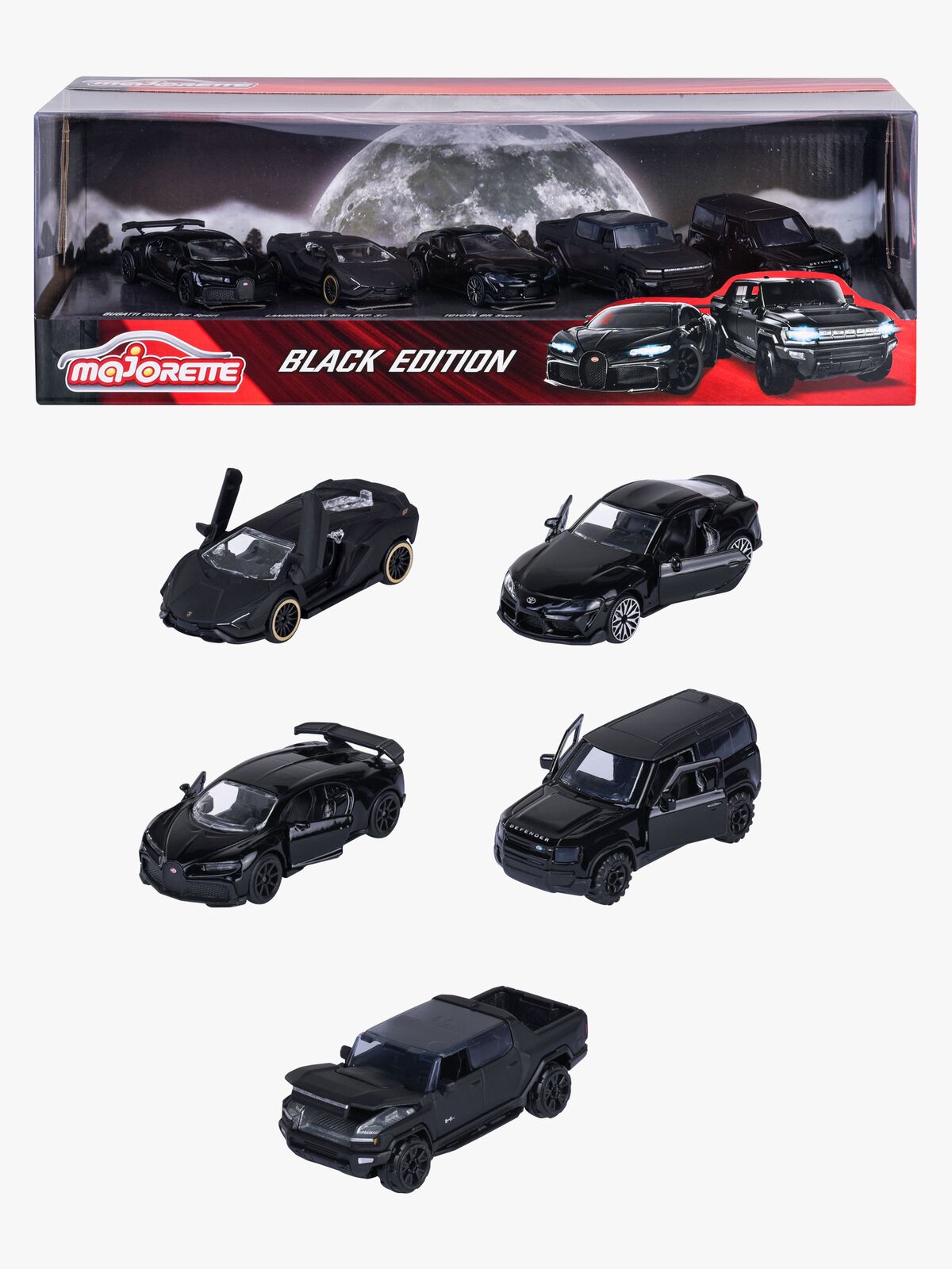 Majorette Autos Geschenkpackung 5er-Pack, Schwarz