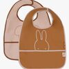 Jollein Miffy Peekaboo Lätzchen 2er-Pack, Wild Rose