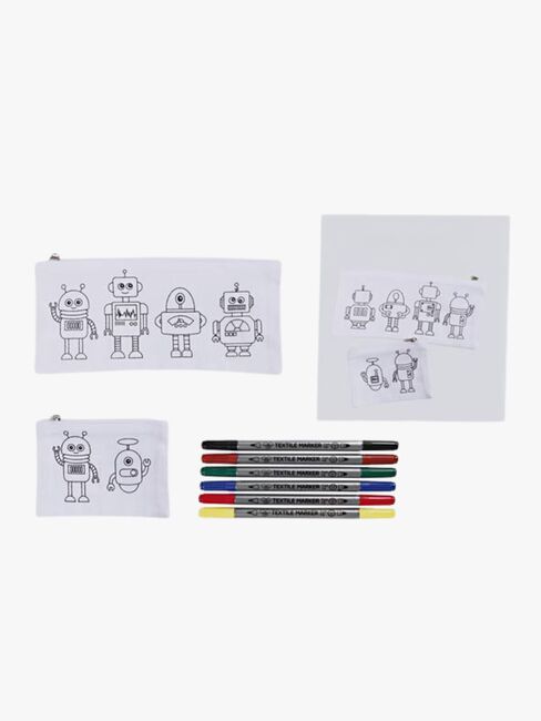 Creativ Company DIY Kreativset Textilmalen Roboter
