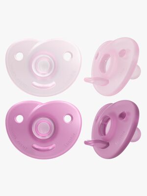 Philips Avent Soothie Schnuller 0–6m 2er-Pack, Rosa/Hellrosa