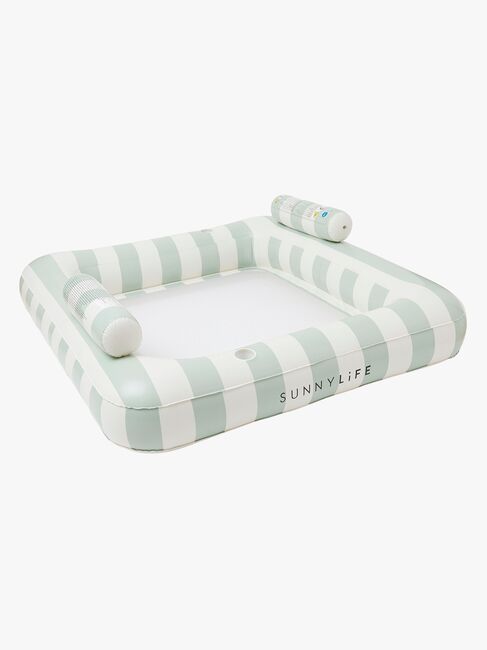 SUNNYLiFE Lux Twin Schwimmende Hängematte, The Vacay Soft Olive