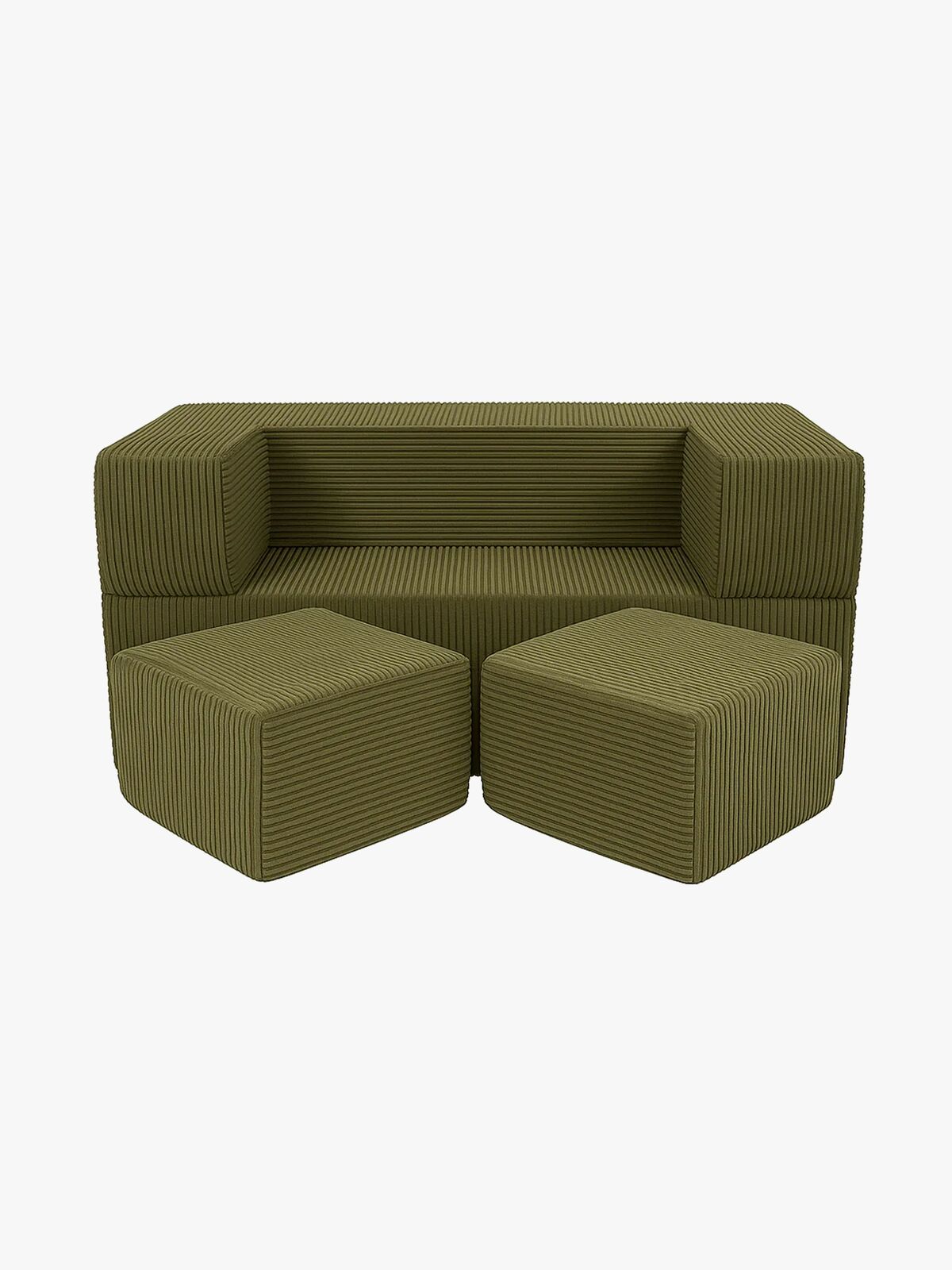 Meowbaby Aesthetic Cube Sofa, Khaki