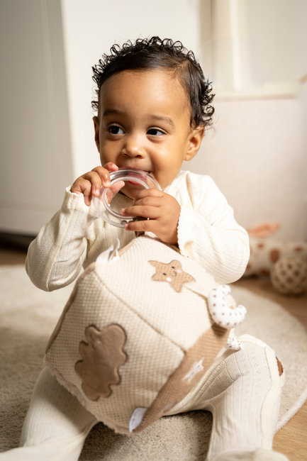 Baby's Only Heaven Aktivitätswürfel, Clay/Warm Linen