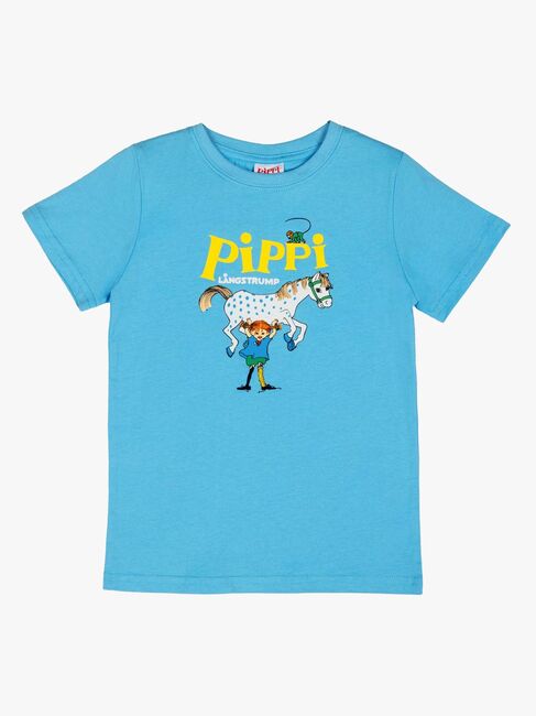 Pippi Langstrumpf X Martinex Pippi Logo T-Shirt, Blau