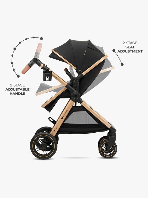 Kinderkraft ESME PRO 3-in-1 Kombikinderwagen Travelsystem, Pure Black