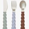OYOY Mellow Besteck 3er-Pack, Pale Mint/Choko/Ice Blue