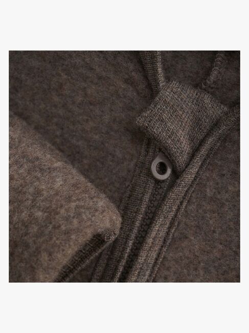 Huttelihut Overall Merinowolle mit Ohren, Brown Melange