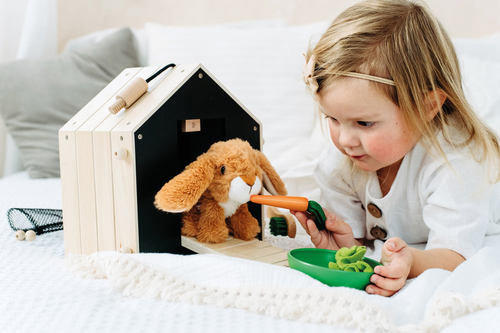 Small Foot Spielset Kaninchen mit Käfig & Gehäuse