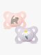 MAM Original Naturkautschuk Schnuller 2er-Pack 0-6m, Pink