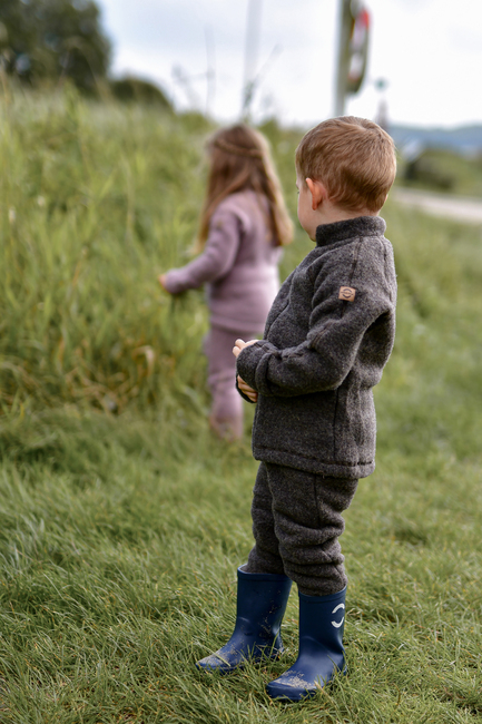 Mikk-Line Wollfilz-Hose Baby, Dark Brown Melange