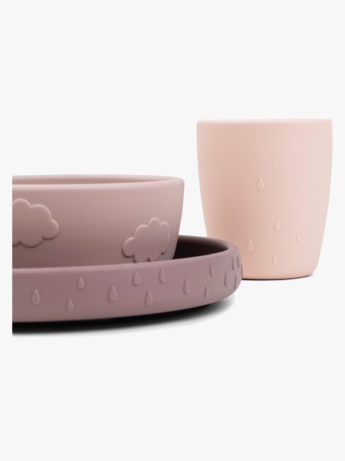 Done By Deer Stick & Stay Geschirr-Set Deer Friends, Powder