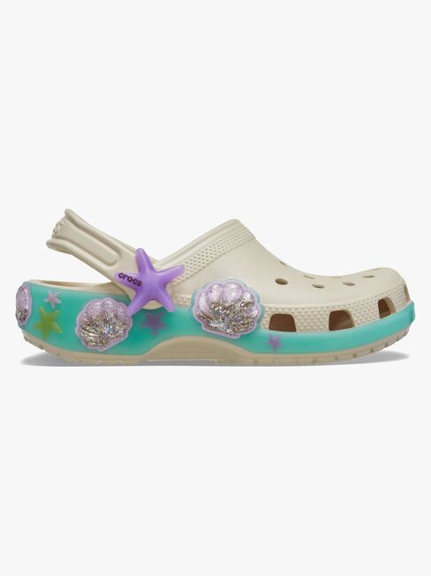 Crocs Classic Sea Sparkle Pantoffeln, Frappe