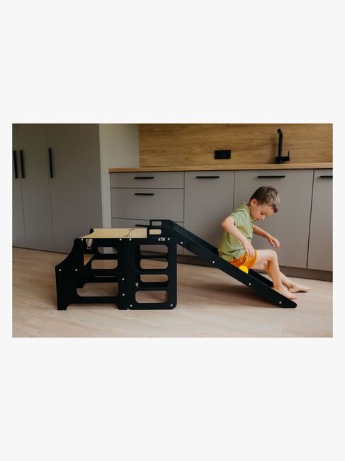 Duck Woodworks Rutsche für Klappbaren Lernturm, Schwarz