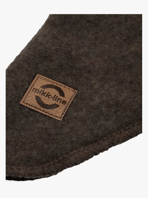 Mikk-Line Schlupfmütze Merinowolle, Dark Brown Melange