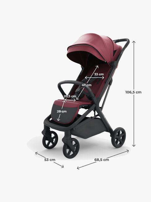 Kinderkraft NUBI 3 Kinderwagen, Dark Ruby