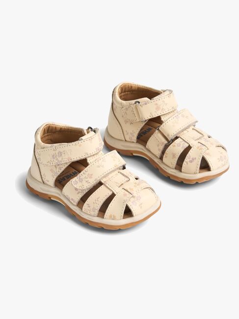 Wheat Frei Sandalen, Apricot Flowers