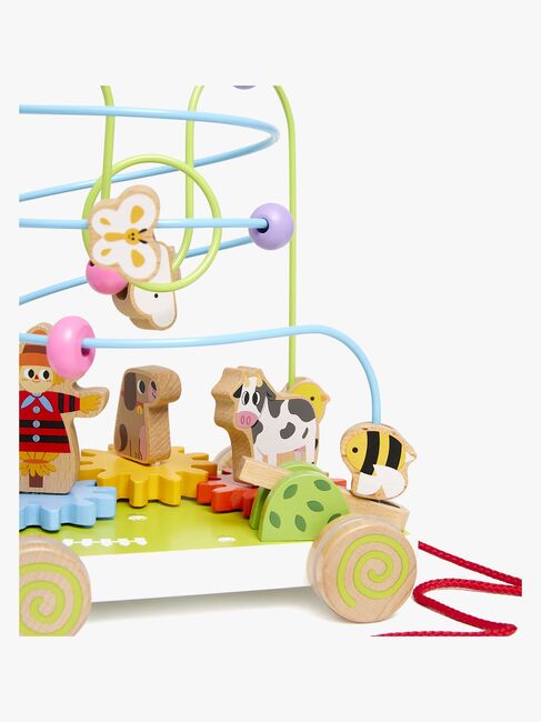 VIGA Nachziehspielzeug mit Kugellabyrinth und Zahnrädern