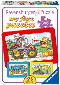Ravensburger Puzzle Arbeitsfahrzeuge 3x6 Teile
