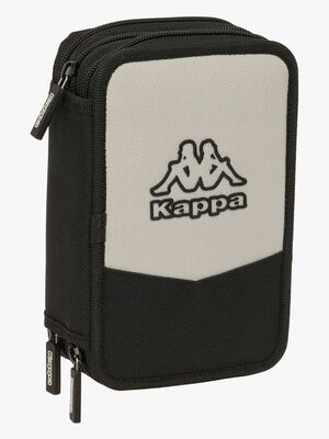 Kappa Gefülltes Dreifach-Federmäppchen 37 Teile, Grau