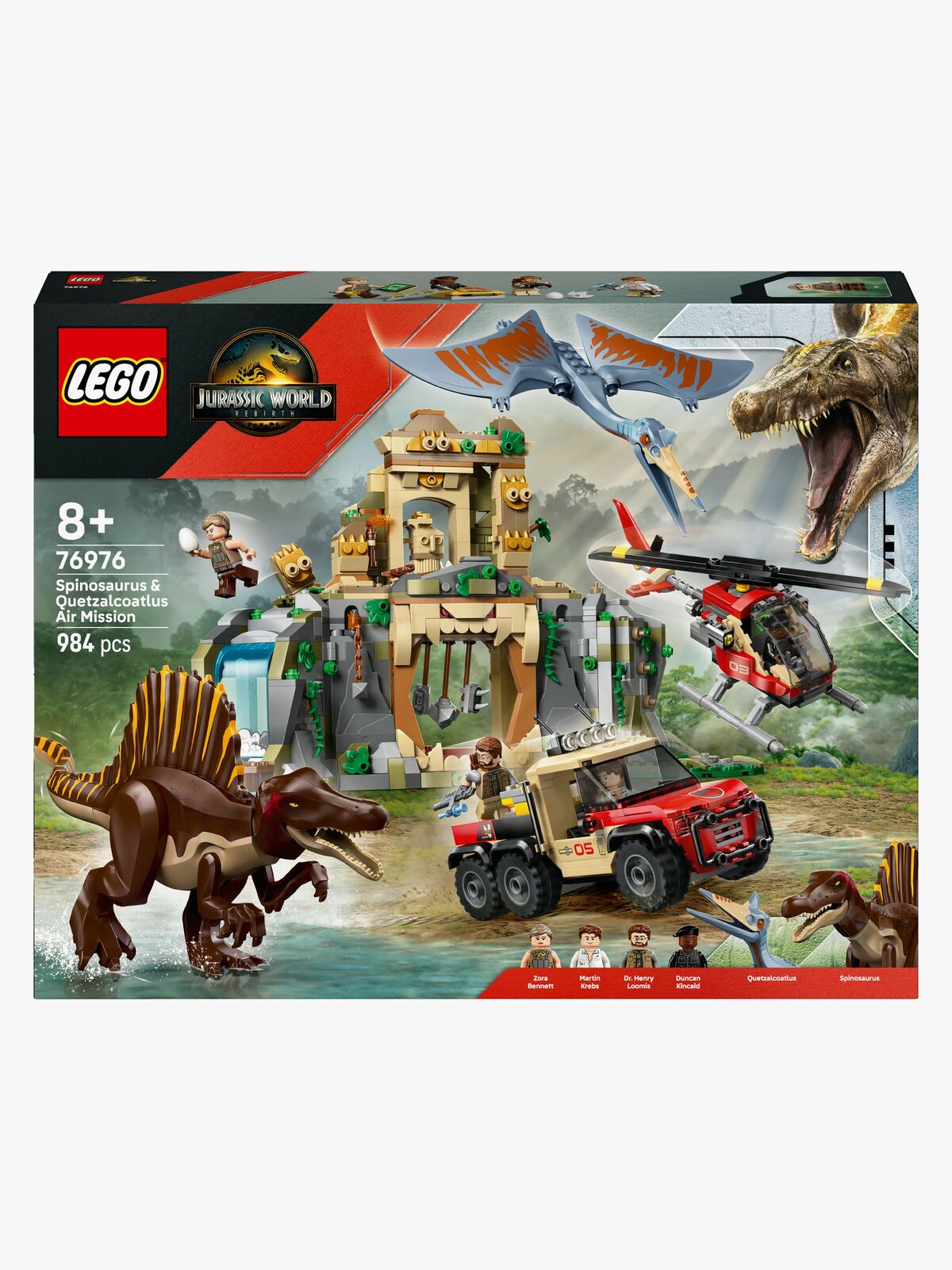 LEGO Jurassic World 76976 Spinosaurier & Quetzalcoatlus: Hubschrauber-Einsatz