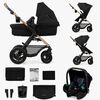 Kinderkraft MOOV 2 Air 3-in-1 Kombikinderwagen, Pure Black
