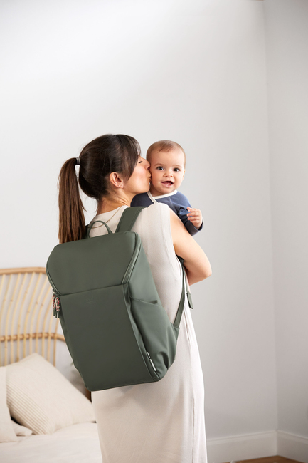 Lässig Slender Wickeltasche Rucksack, Olive
