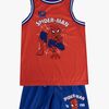 Marvel Spider-Man Tanktop & Shorts Sport Set, Blau/Rot