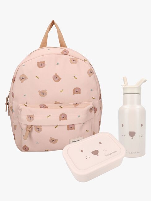 Kidzroom Rucksack, Trinkflasche & Brotdose Little Story, Beige
