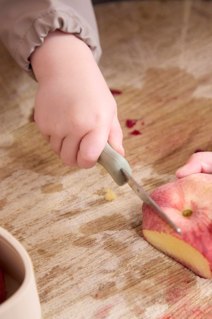 FILIBABBA Langärmliges Lätzchen, Warm Grey