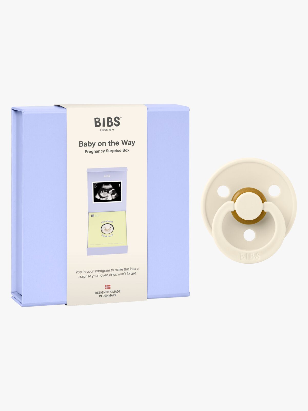 BIBS Baby On The Way Geschenkset Latex Größe 1, Ivory